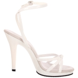 Hvid Lak 12 cm FLAIR-436 High Heels Sko til M�nd