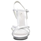 Hvid Lakeret 12 cm FLAIR-420 højhælet sko til kvinder