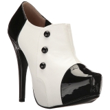 Hvid Lakl�der 13,5 cm CHLOE-11 store st�rrelser pumps sko