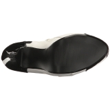 Hvid Lakl�der 13,5 cm CHLOE-11 store st�rrelser pumps sko