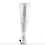 Hvid Laklæder 7,5 cm GOGO-300WC damestøvler til brede lægge