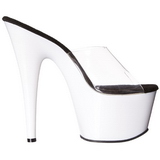 Hvid Neon 18 cm ADORE-701UV Plateau H�je Slip in Mules