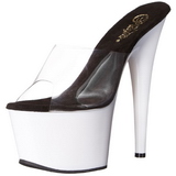 Hvid Neon 18 cm ADORE-701UV Plateau H�je Slip in Mules