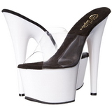 Hvid Neon 18 cm ADORE-701UV Plateau H�je Slip in Mules