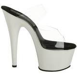 Hvid Neon 18 cm ADORE-702UV Plateau H�je Slip in Mules