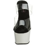Hvid Neon 18 cm ADORE-702UV Plateau H�je Slip in Mules