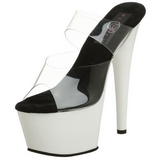 Hvid Neon 18 cm ADORE-702UV Plateau H�je Slip in Mules