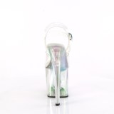 Hvid gennemsigtig 19 cm ENCHANT-708HT h�jh�lede plateausko