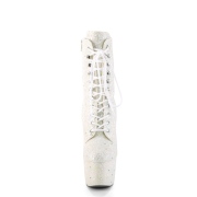 Hvid glitter 18 cm ADORE-1020GDLG poledance højhælede ankelstøvler