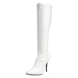 Hvide lakstøvler 13 cm SEDUCE-2000 spidse støvler med stiletter hæle