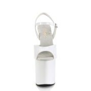 Hvide sandaler 20 cm NAUGHTY-809 h�jh�lede sandaler plateau
