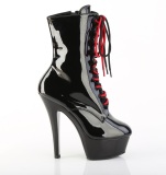 KISS-1020 - 15 cm platform h�je h�le boots lakl�der sorte