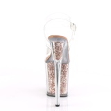 Kobber 20 cm FLAMINGO-808G H�je H�le Glitter Plateau
