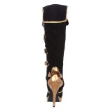 Kunstlæder 11,5 cm ARENA-2012 funtasma cosplay støvler med høje hæle