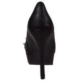 Kunstlæder 13,5 cm PIXIE-15 dame pumps sko med åben tå