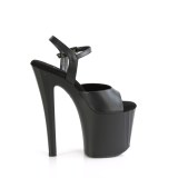 Kunstlæder 19 cm ENCHANT-709 sorte pleaser højhælede sko platform
