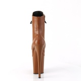 Kunstl�der 20 cm FLAMINGO-1020 caramel ankelst�vler damer med plateaus�l