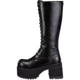Kunstl�der 9,5 cm RANGER-302 Plateau Gothic St�vler til M�nd