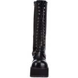 Kunstl�der 9,5 cm RANGER-302 Plateau Gothic St�vler til M�nd