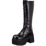 Kunstl�der 9,5 cm RANGER-302 Plateau Gothic St�vler til M�nd