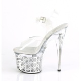 LED p�re plateau 18 cm DISCOLITE-708FLP h�jh�lede sandaler - pole dance sandaler