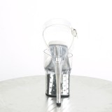 LED p�re plateau 18 cm DISCOLITE-708STAR h�jh�lede sandaler - pole dance high heels