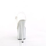 LED p�re plateau 19 cm CIRCLE-708LT2 h�jh�lede sandaler - pole dance high heels