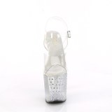 LED p�re plateau 19 cm ENCHANT-708TLT h�jh�lede sandaler - pole dance high heels