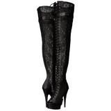 Lace Fabric 15 cm DELIGHT-3025ML Platform Thigh High Boots