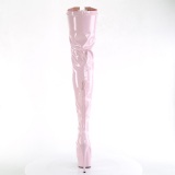 Lakl�der 15 cm DELIGHT-3027 Lyser�d l�rlange st�vler med sn�reb�nd