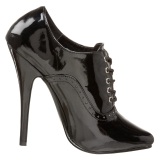 Lakl�der 15 cm DOMINA-460 oxford sko med h�je h�le