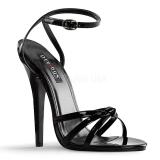 Laklæder 15 cm Devious DOMINA-108 højhælede sandaler til kvinder
