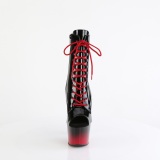 Lakl�der 18 cm ADORE-1021BR-H �ben t� ankelboots - h�jh�lede boots sort
