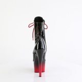 Lakl�der 18 cm ADORE-1021BR-H �ben t� ankelboots - h�jh�lede boots sort