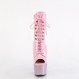 Lakl�der 18 cm BEJ-1021-7 �ben t� ankelboots - h�jh�lede boots rosa