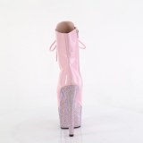 Lakl�der 18 cm BEJ-1021-7 �ben t� ankelboots - h�jh�lede boots rosa