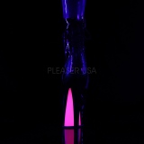 Laklder 18 cm SKY-1018TT pleaser ankelstvler med neon sler