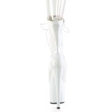 Lakl�der 19 cm ENCHANT-1041 hvide �ben t� ankelst�vler med h�je h�le
