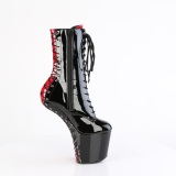 Lakl�der 20 cm CRAZE-1040FH Heelless ankle boots pony heels sorte