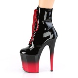 Lakl�der 20 cm FLAMINGO-1020BR-H h�jh�lede ankelst�vler - pole dance st�vletter