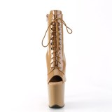 Lakl�der 20 cm FLAMINGO-1021 �ben t� ankelboots - h�jh�lede boots toffee