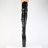 Lakl�der 20 cm FLAMINGO-3014 Sorte l�rlange st�vler med sn�reb�nd