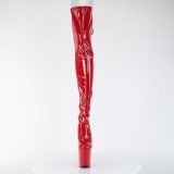 Laklder 20 cm FLAMINGO-3850 Rde lrlange stvler med snrebnd
