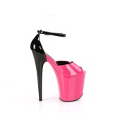 Laklder 20 cm FLAMINGO-868 pink pleaser hjhlede sko platform