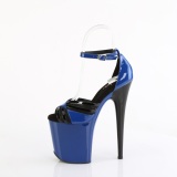Lakl�der 20 cm FLAMINGO-884 bl� pleaser h�jh�lede sko platform