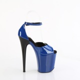 Lakl�der 20 cm FLAMINGO-884 bl� pleaser h�jh�lede sko platform
