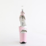 Laklder 20 cm FLAMINGO-884 rosa pleaser hjhlede sko platform