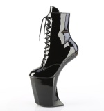Lakl�der 23 cm BEWITCHED Heelless ankle boots pony heels sorte
