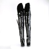 Lakl�der overknees 13 cm SEDUCE-3080 overknee lakst�vler med sp�nder