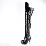 Lakl�der overknees 13 cm SEDUCE-3080 overknee lakst�vler med sp�nder